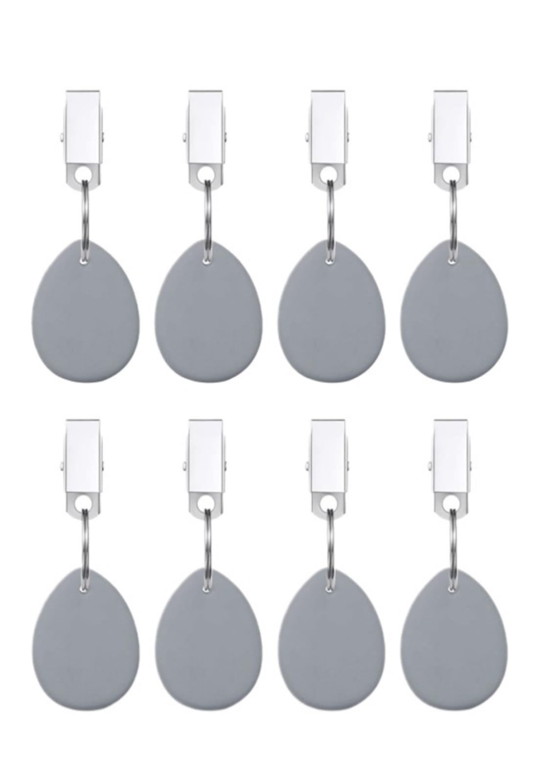 Maryear Tablecloth Weights 16PCS Drop Shape Marble Pendant Tablecloth Weights With Clips Camping Reusable Compact Delicate Outdoor Tablecloths(Gray)