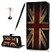 Price comparison product image Galaxy S10 Case,Shockproof Premium PU Leather Notebook Wallet Case with Kickstand Card Holder ID Slot Slim Flip Protective Skin Cover with Dust Plug & Stylus for Samsung Galaxy S10 6.1" - Union Jack