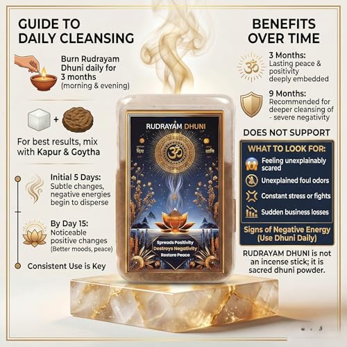 Image of RudraYam Dhuni | Rudrayamdhuni Powder for Energy Cleansing & Evil Eye Removal | Clears Blockages, Attracts Wealth, Success, Peace & Happiness | rudrayamdhuni Powder for Puja (1 Month Protection)