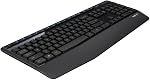 Logitech K345 Clavier sans fil - Clavier complet avec Palm Rest, 2.4 GHz Sans fil USB Récepteur - pour PC, portable