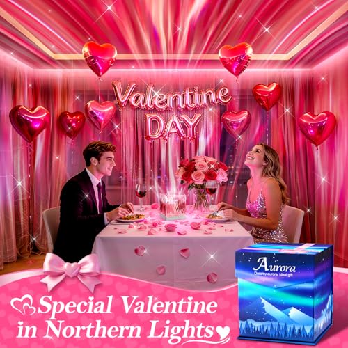 PIKOY Valentinstag Geschenke für sie ihn Sternenhimmel Projektor Kinder 18 Led Color&Fernbedienung Valentinstag Personalisierte Geschenke Teenager Mädchen Zimmer Deko Nachtlicht Lavalampe Partylicht