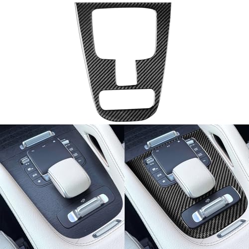 NVCNX Real Carbon Fiber Accessories for Mercedes Benz GLE 580 53 63 S AMG/GLS 450 580 63 AMG 2020-2026 2021 2022 2023 2024 2025 Center Console Gear Shift Panel Cover Interior Trim Overlay Decal 1PC