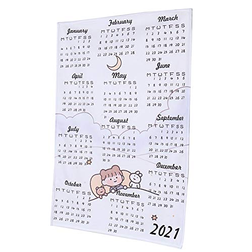 Wandkalender Big Size 2021 Kalender Stoff Bedruckter Wandkalender Jahreskalender Studienplaner Adventskalender Tuch Wandbehang Dekor Aspic Cover