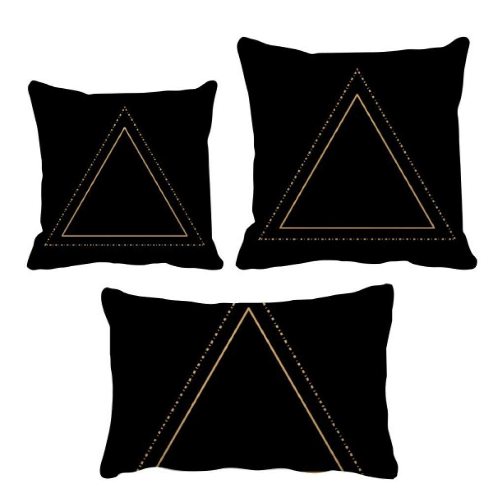 Housse de coussin triangulaire géométrique imprimée pour la décoration