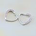 16g Clear/Pink Cubic Zirconia Heart Surgical Steel Daith Tragus Cartilage Earring Piercing (Pink)