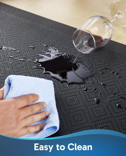 Ophanie Anti Fatigue Cushioned Mat, 3/4 inch Thick, 20 x 48 Kitchen Mats for Floor, Kitchen Rugs, Waterproof, Comfort Ergonomic Standing Mat for Office, Home, Standing, Black Non-Slip Ridged Bottom - Image 6