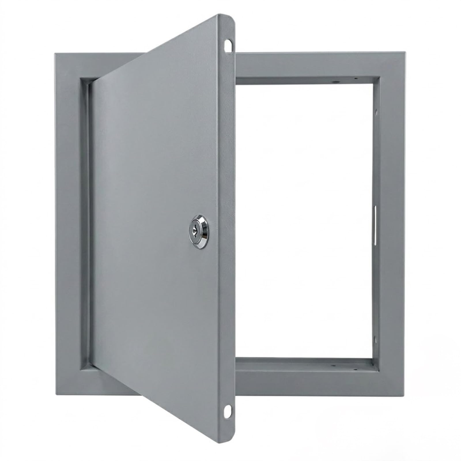 Aluminum Access Panel 400x400mm, Lockable Inspection Hatch for Ceiling & Wall, Secure Metal Access Panel with Key Lock for Electrical, Plumbing & HVAC Service(Gray,60x75cm)