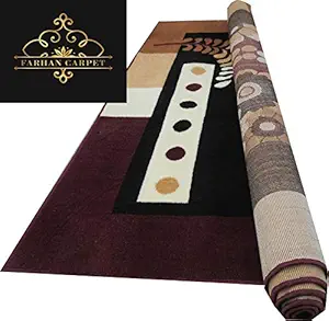 FCARPET Polypropylene & Acrylic Wool Carpet (Multicolor, 5 X 7 Feet, Pack of 1), Large Rectangle