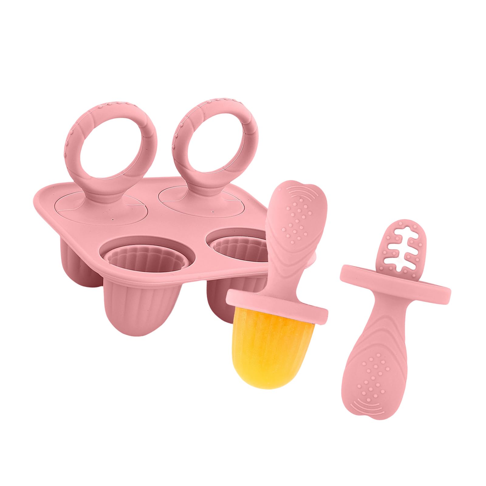 Msioytog Childrens Popsicles Tray Flexible Freezers Maker Popsicles Maker Quick Unmolding for Parent Child Cooking Activity Safe Elastomer Molds