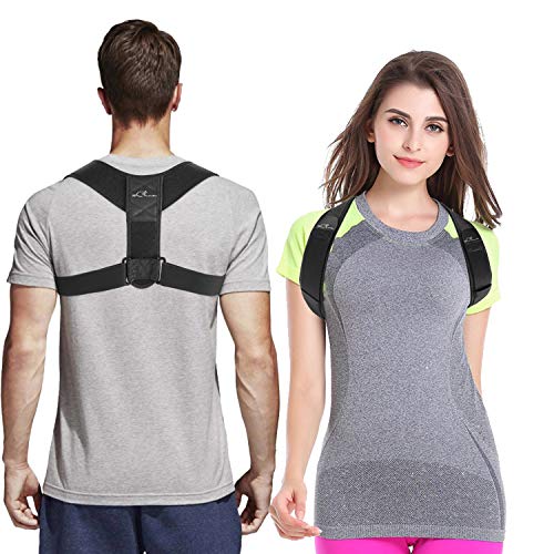SZ-Climax Posture Corrector For Men And Women - Adjustable Upper Back Brace For Clavicle Support and Providing Pain Relief From Neck, Back and Shoulder (Universal) (BLACK)