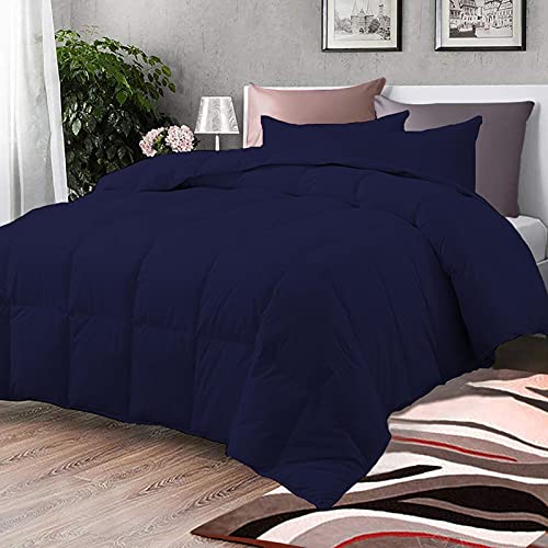 MammaYo Bedding's Navy Blue All Season Comfort Luxurious Soft Full/Queen Size (88x88) 1Piece