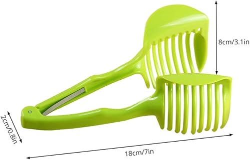 Miniatura 9 de AKOAK 1 paquete de rebanador de tomate, herramienta de plástico para cortar cocina, adecuada para frutas y verduras de piel suave, tamaño uniforme,