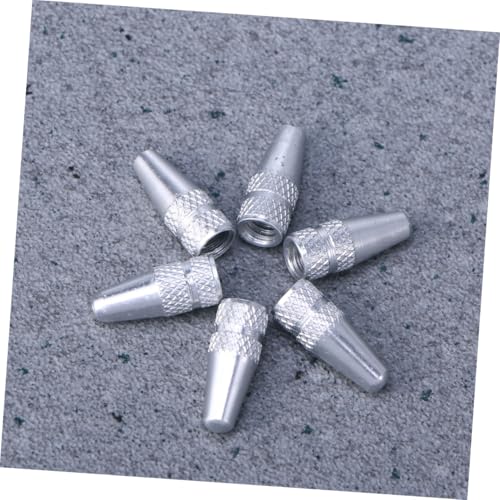 6 Pcs Tapones de Válvula de Aluminio para Bicicleta miniatura 5
