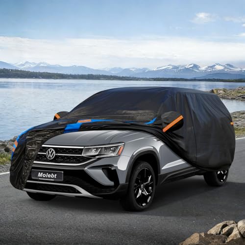 Image of Custom Fit SUV Car Cover for VW Volkswagen Taos(2021-2026), Upgraded Waterproof All Weather Outdoor Auto Cover with Driver Door Zipper & Mirror Pockets, UV /Snow /Dust Protection