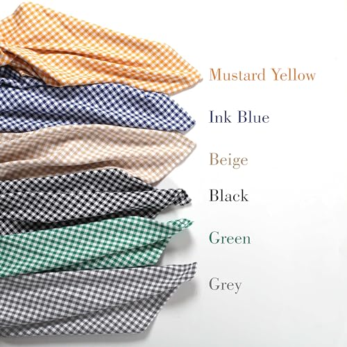 Image of 4 Pack Gingham Check Kitchen Dish Towels 16x26 Inches, Absorbent & Durable, Washable, Hand Tea Towels with Hanging Loop - Ideal for Restaurants & Home Kitchens, Yellow White