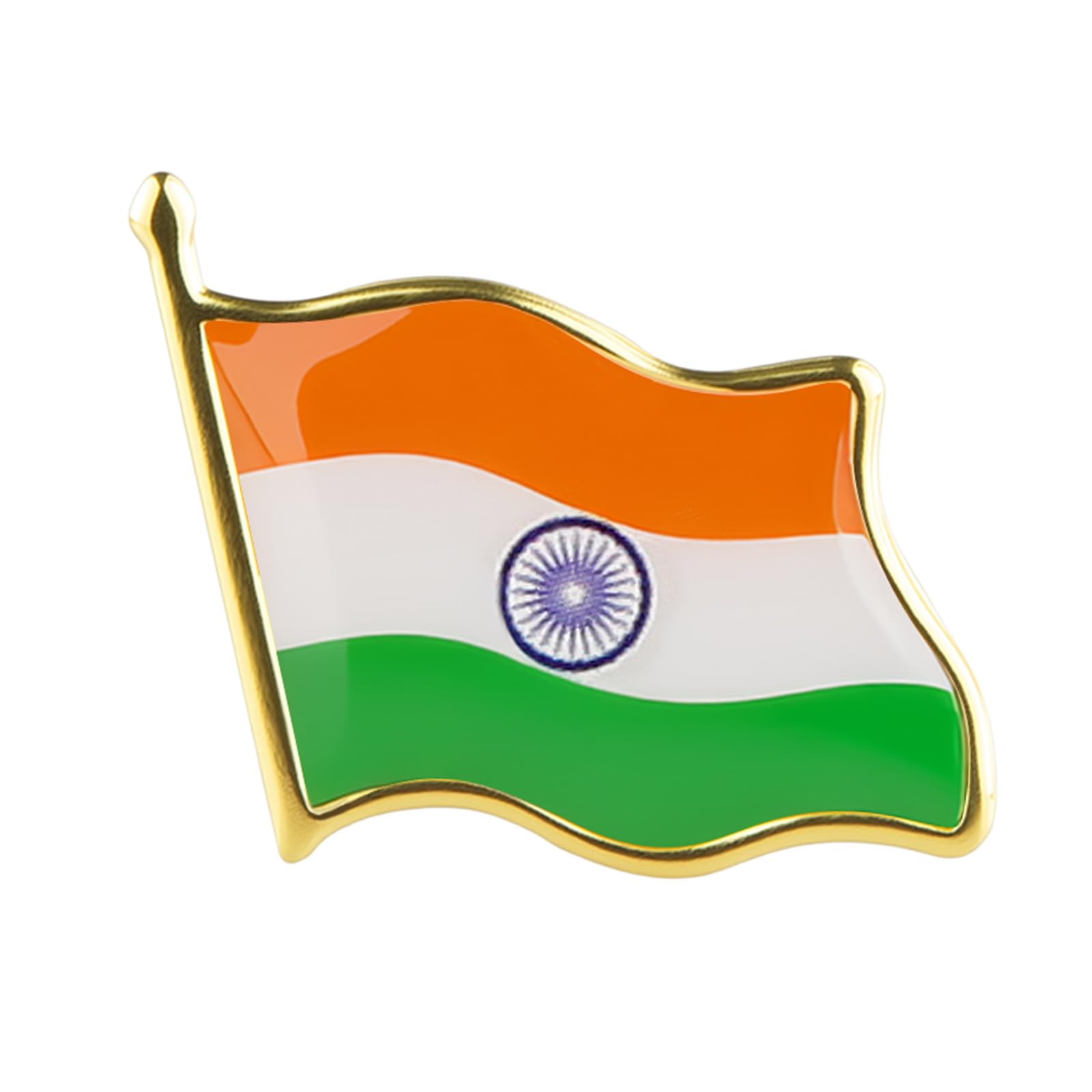 Country Flag Brooch Metal Alloy Souvenir Pin Shirt Hat Backpack Jewelry Accessories Decoration Party Christmas Gift Badge International Travel Pin India