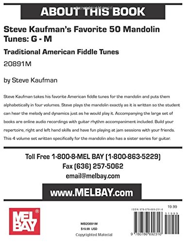 Steve Kaufman's Favorite 50 Mandolin, Tunes G-M: Traditional American Fiddle Tunes