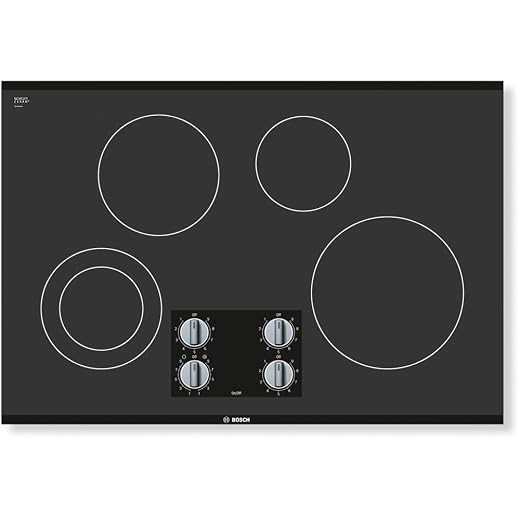 500 Series 30 in. Radiant Electric Cooktop in Black with 4 Burner Elements Including 2,500-Watt Burner Boil Time