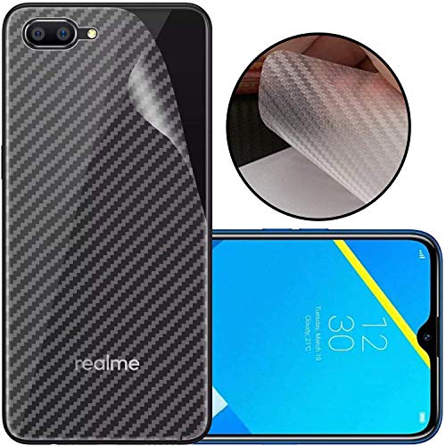 Image of Compatible with Oppo Realme C2 Back Screen Protective Film Carbon Fiber Skin Transparent Screen Guard Sticker