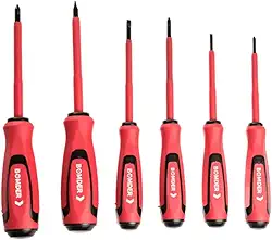 Jogo Chave Isolada 1000V Eletricista NR10 Fenda Philips 6Pçs