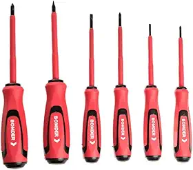 Jogo Chave Isolada 1000V Eletricista NR10 Fenda Philips 6Pçs