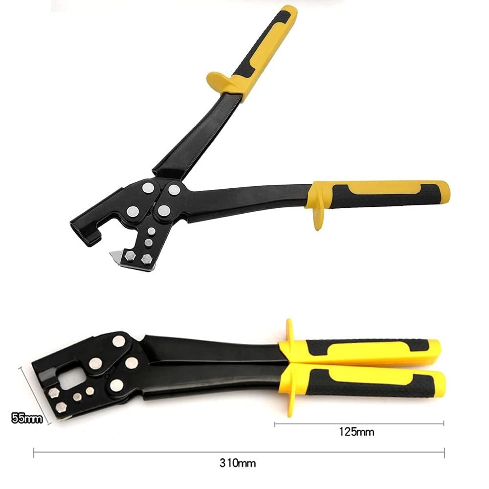 Llave de mano, cerradura de perforación de metal, herramienta manual de paneles de yeso, crimpadora de tachuelas de acero, alicates de punzonado fijo de quilla de acero ligero de alta resistencia
