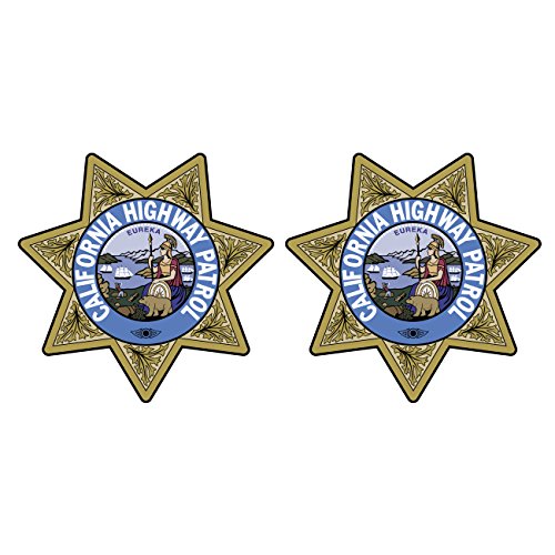 Two Pack California Highway Patrol Seal Sticker FA Graphix Decal Self Adhesive Vinyl CHP Chips