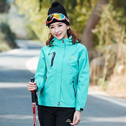 Chaqueta impermeable ligera con capucha transpirable para montaña mujer 2