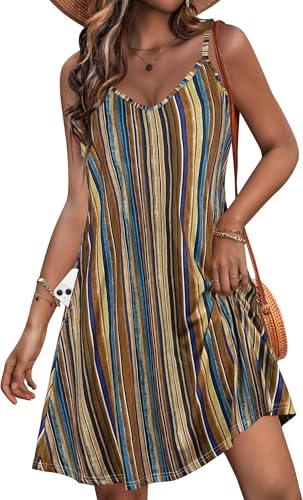 Image of JOELLYUS Womens Spaghetti Strap Dress Summer Dresses Beach Cover Ups Casual Sundresses with Pockets 2026
