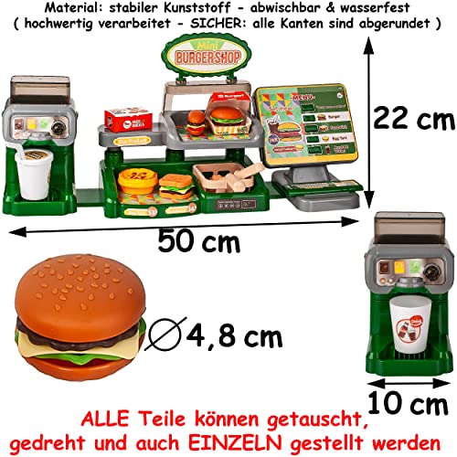 alles-meine.de GmbH 84 TLG. XL Set - elektronische Spielzeugkasse + Burger + EIS Station _ Wasser & Sound Funktion… – Bild 8
