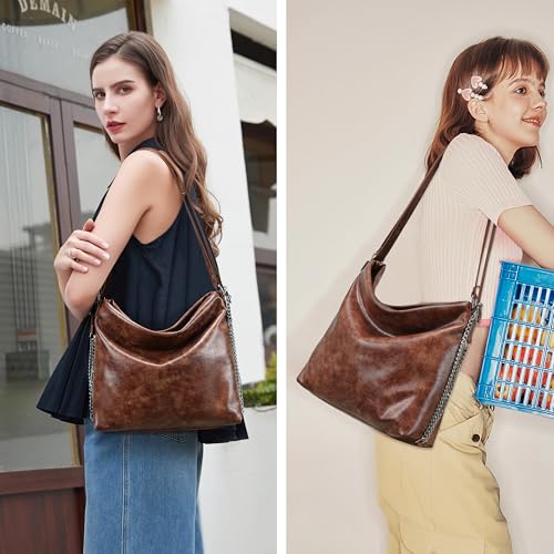 Hobo Bag for Women Vegan Leather Backpack Designer Top Handle Tote Satchel Large Soft Shoulder Purses Handbags2