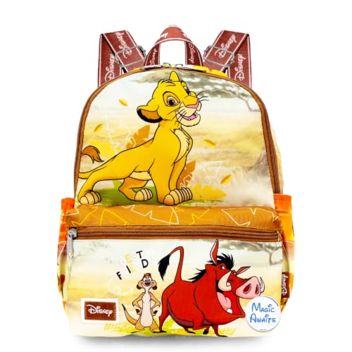 Pacote de mini mochila Lion King – Mochila Simba de 33 cm com bolso frontal