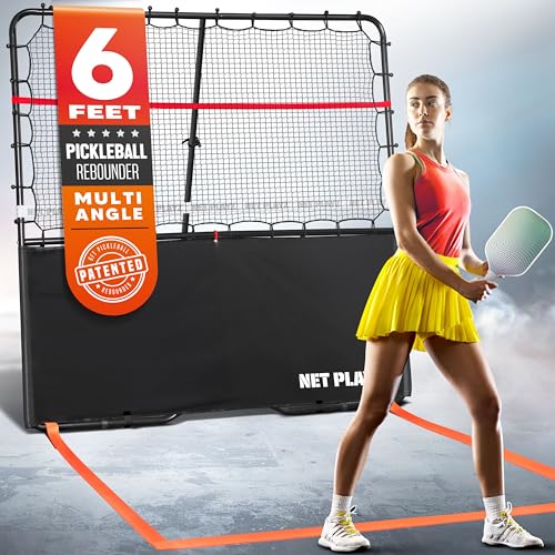 Pickleball Rebounder Training Aid, Adjustable Angle Easy Setup & Storage - Perfect Your Forehands Backhands Dinks Volleys Accuracy Coordination Kitchen Control, Designed for Pickleball