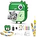 Ainiv Instant Print Camera for Kids - Dual 1080P Camera with Print Papers & 5 Color Pens, 32GB SD Card, Gift for 3-12 Year Olds - Green
