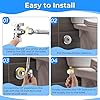 2 Pack Complete Toilet Valve Kit, Includes 1/2'' Nom Inlet x 3/8'' OD Compression Outlet Angle Shut Off, 3/8" COMP x 7/8" BC Toilet Water Supply Line, Escutcheon Plate, Sealing Tape (12 Inch) #4