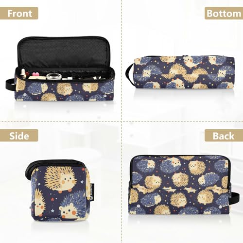 Cute Hedgehogs 2-in-1 Curling Iron Travel Case and Heat Resistant Mat Hair Tools Organizer Storage Bag for Flat Iron Hot Tools and Haircare Accessories Portable Organizer miniatura 5