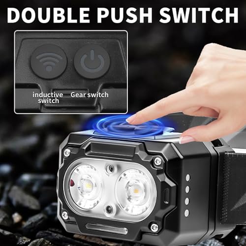 Linterna frontal LED con sensor de proximidad e impermeabilidad IPX4 2