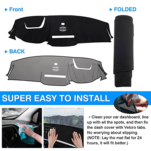 Image of Autorder Dashboard Cover Mat for Acura MDX 2022 2023 2024 Accessories Dash Cover Flannel Dash Mat Sunshade Glare UV Rays Protector