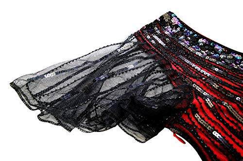 Image of Women 1920s Gatsby Vintage Sequin Flapper Fringe Party Plus Dress with 20s Accessories Set