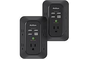 2 Pack Addtam USB Wall Charger Surge Protector | The Ultimate Powerhouse