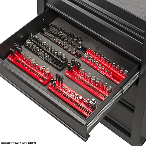 Image of ARES 70750 34-Pc Magnetic Tool Accessory Holder - Sockets, Bits & More