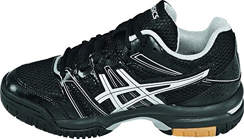 ASICS Women's Gel Rocket 7 Volley Ball Shoe,Black/Silver,8.5 M US