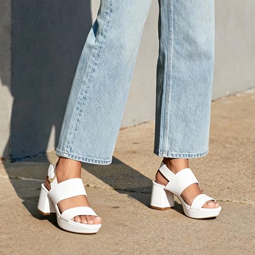 Image of DREAM PAIRS Women's Comfort Chunky Heel Sandals - Platform Block Heels with Adjustable Buckle, Stylish & Comfortable for Daily Wear, Work, & Party Events