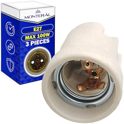 RESISTENZA TERMICA - Porta lampada da soffitto resiste con sicurezza alle alte temperature di esercizio, mantenendo la forma, la resistenza e la stabilità dei contatti anche durante il funzionamento prolungato di lampade che emettono calore intenso
