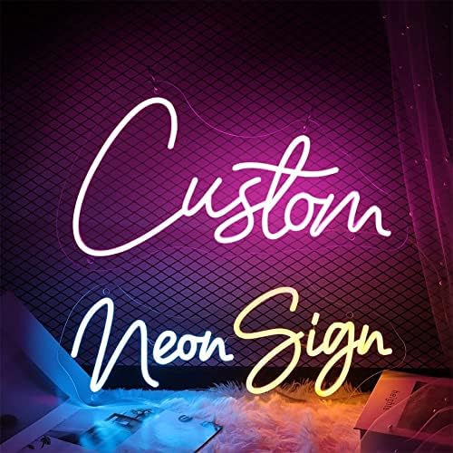Veskonic Custom Neon Signs for Wall Decor,LED Neon Light Signs Customizable,Neon Name Sign Personalized for…