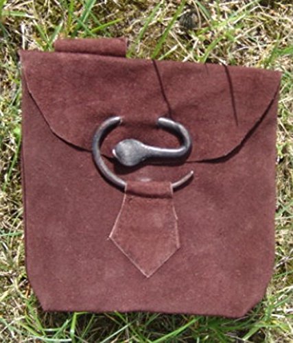 Dark Dreams Gothic Mittelalter LARP Tasche Beutel Gürteltasche aus Leder, Farbe:braun - 2