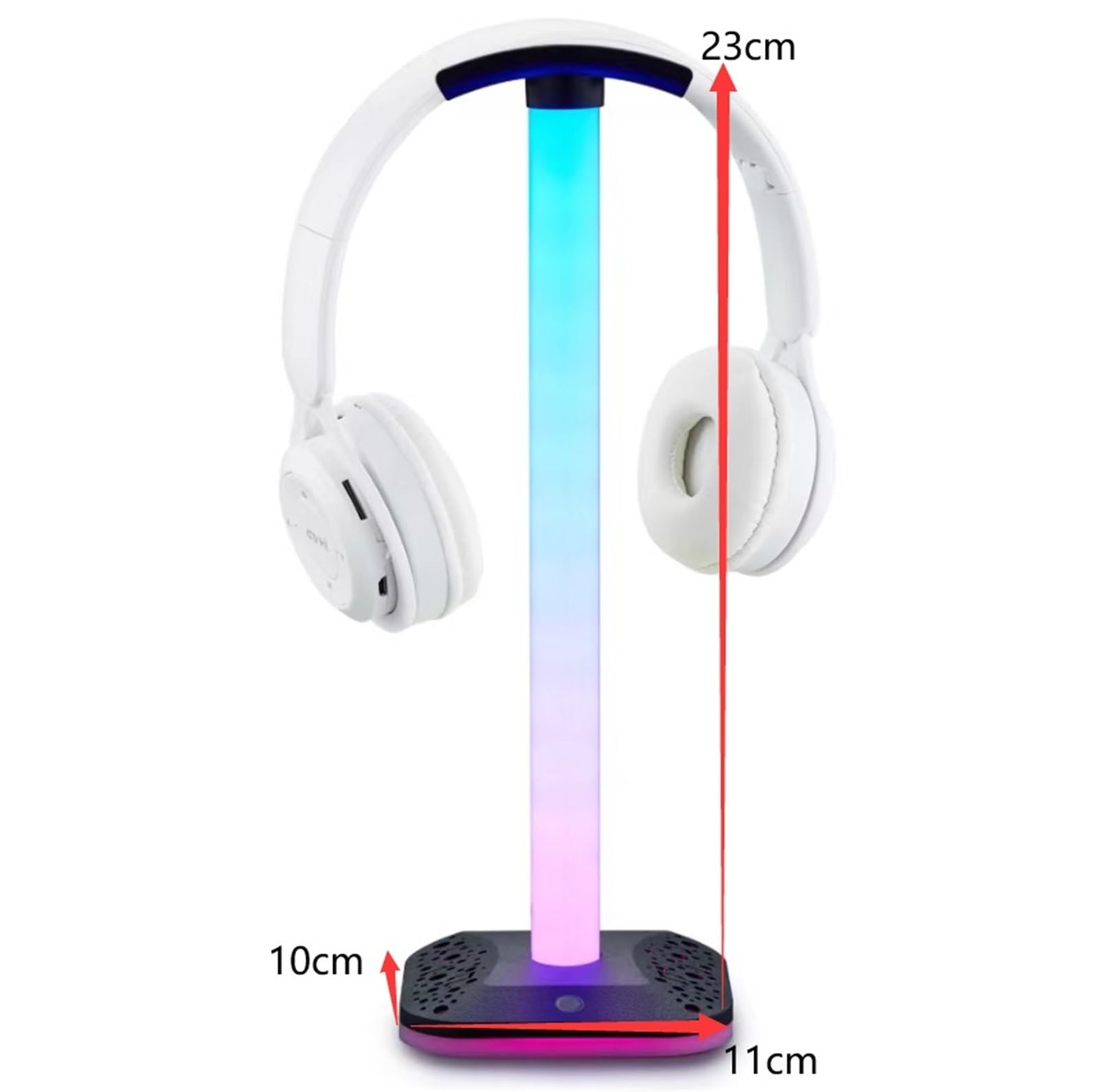 Support pour Casque Support De Casque RGB, Support De Casque De Bureau Stable for Le Bureau avec Lumières Repose Casque