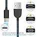 Type C Charging Cable USB C Cable 10 ft 4 Pack (3FT 6FTx2 10FT) Durable Fast Charging Cord Nylon Braided Compatible with Samsung Galaxy S20 /S20+ S10 S9 S8 Plus Note 10 9 8(Black Blue)