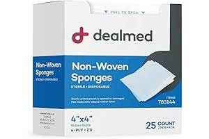 Dealmed 4 x 4 Non-Adherent Gauze Pads