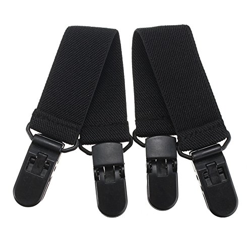2Pcs Élastique Moto Biker Pantalon Extrémités Boot Sangles Clips